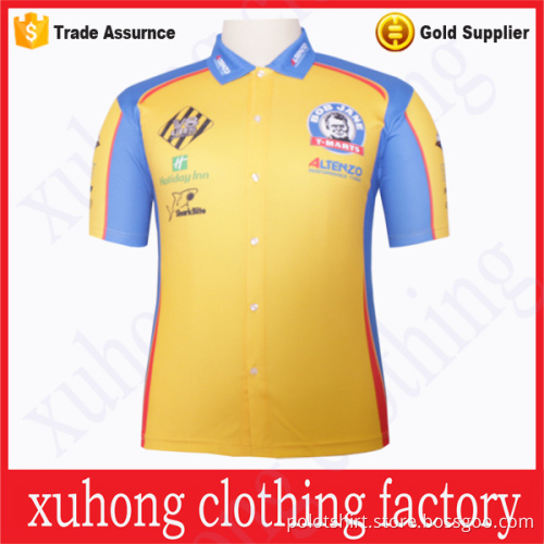 High quality sublimated transfer printing dry fit custom polo shirt